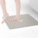 SafeStep Anti-Slip Shower Mat 21×21 in – PVC Safety Mat with Suction Cups & Quick-Dry Drain Holes