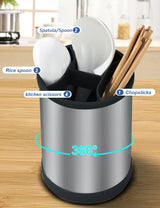 ChefPro – Luxury Stainless Steel Universal Knife Block with Antibacterial Protection