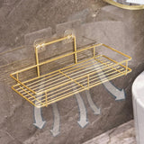 LuxSip Wall-Mounted Cup Holder – Black & Gold | Drill-Free Bathroom Organizer