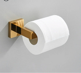 AurevaSteel 304 Stainless Gold Toilet Paper Holder – Luxury Rustproof Bathroom Wall Mount Tissue Roll Dispenser