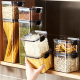 ClearFresh Airtight Storage Jars Set – Large Kitchen Grain Containers | Moisture Proof Acrylic Canisters | Modern Pantry Organizer