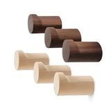 Nurlin Minimalist Wall Hook in Beech & Black Walnut Wood – Modern Coat Hook / Towel Holder / Key Hook