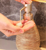 CeramiLux Vintage Bathroom Set – Shower Gel Bottle, Toothbrush Holder & Mouthwash Cup