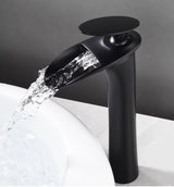 Modern White Waterfall Bathroom Sink Faucet – Single Handle Basin Mixer
