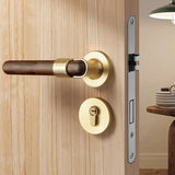 Walnoir Retro Wooden Door Lock – Quiet Interior Door Lock with Classic Design