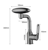 Futuristic Waterfall Bathroom Faucet with 4 Flow Modes and Hot Cold Mixer