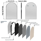 Arched Black Metal Wall Mirror – Modern Decorative Accent for Bathroom, Entryway & Living Room (8-Inch)