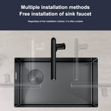 NanoGuard Large Single-Bowl Stainless Steel Kitchen Sink – Rectangular Undermount with Honeycomb Finish