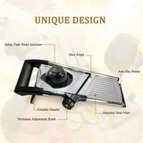 Adjustable Mandoline Slicer Stainless Steel PrecisionCut – Vegetable Cutter & Chopper | Even Slices | Fast Food Prep Tool