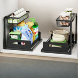 AquaStor Reinforced Sink Storage Rack – Double-Layer Extendable Kitchen Organizer