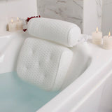 HydroComfort Luxury Bath Pillow – Neck, Head & Back Support with Non-Slip Suction Cups & Breathable Air Mesh