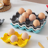 OvoLux Ceramic Egg Holder – 6- & 12-Slot Egg Tray for Kitchen & Refrigerator