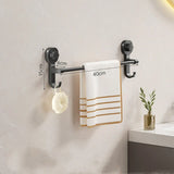 MagnaGrip Suction Cup Towel Holder – Black, Drill-Free & Multifunctional