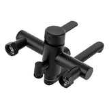 AquaFlex Wall-Mount Kitchen Faucet with Side Sprayer – 360° Swivel, Brushed Stainless Steel