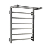 LuxeHeat WiFi Electric Towel Warmer – Brushed Gold Heated Towel Rack with Temperature Control