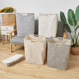 EcoFold Waterproof Cotton Laundry Hamper – Compact, Portable & Sustainable