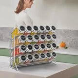 4 Tier Wall Mounted Spice Rack Organizer Premium – Carbon Steel Kitchen Shelf | Pantry Cabinet Storage | Space Saving Design