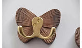 NordicPebble Solid Wood Wall Hooks – Scandinavian No-Drill Door & Coat Hooks