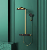 Concealed Thermostatic Shower System in Brass – Luxury Rainfall Bathroom Set with Premium Finish
