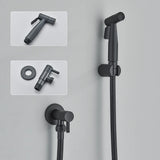 AquaClean Black Bidet Faucet – Stainless Steel Wall-Mounted WC Shower Sprayer (Shattaf Set)