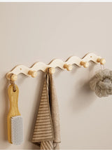 RuralHook Aluminium Wall Hooks – 6-Piece Boarable Rack for Towels, Clothes & Accessories