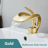 AquaLuxe Waterfall Faucet – Modern White Design with Warm & Cold Water Control