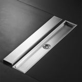 LuxDrain Invisible Gold Shower Floor Drain – 5.5-Inch 304 Stainless Steel Tile-In Drain with Odor Trap