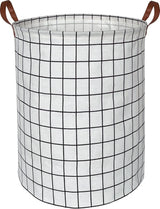 EcoStore Foldable Laundry Basket – Canvas & Linen Hamper with Handles and Drawstring Closure