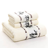 FestiveComfort 3-Piece Luxury Towel Set – 100% Combed Cotton with Jacquard Embroidery