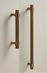 Nurlin Solid Brass T-Bar Handle – Art Deco Retro Furniture Pull, Antique Industrial Style