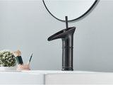 Heritage Waterfall Basin Faucet Antique Brass Black – Single Handle Mixer Tap | Deck Mounted One Hole | Classic Bathroom Fixture
