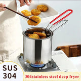 TempuraPro – Japanese Deep Fryer Pan Set | Oil-Saving 304 Stainless Steel