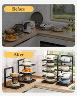 FlexiRack Pro – Adjustable Pot & Pan Organizer Rack in Stainless Steel