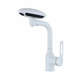 Futuristic Waterfall Bathroom Faucet with 4 Flow Modes and Hot Cold Mixer
