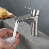 Premium Stainless Steel Bathroom Sink Mixer Tap with Hot and Cold Water Control