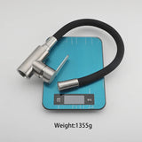 Black Flexible Kitchen Faucet with Dual-Mode Spray
