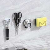 AquaDry Stainless Steel Sink Sponge Holder – Self Adhesive Drain Rack Organizer | Kitchen Wall Hook Storage | Space Saving Design