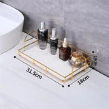 AquaSteel DuoShelf – Waterproof Double-Tier Bathroom & Kitchen Metal Shelf