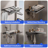 FoldiRack Wall-Mounted Folding Coat & Hat Rack – Space-Saving Organizer for Bathroom & Balcony