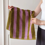 RetroStripe Luxe Cotton Towel – Striped Luxury Towel in Hotel Quality