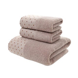 FestiveComfort 3-Piece Luxury Towel Set – 100% Combed Cotton with Jacquard Embroidery