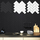 Herringbone Luxe – Peel & Stick Wall Tiles | 3D Effect, Waterproof & Modern