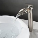 Modern White Waterfall Bathroom Sink Faucet – Single Handle Basin Mixer
