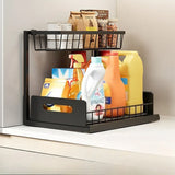 AquaStor Reinforced Sink Storage Rack – Double-Layer Extendable Kitchen Organizer