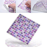 CrystalMosaic 3D Tile Stickers – Self-Adhesive Waterproof Glass-Look Wall Covering for Kitchen & Bathroom (5/10 Pieces)