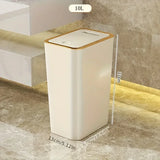 FreshGuard 10L Odor-Free Trash Can – Modern & Space-Saving Design for Kitchen and Bathroom