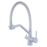 3-Way Kitchen Sink Faucet with Built-In Water Filter and 360° Swivel Spout