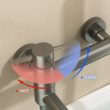 Wall Mounted Bathtub Faucet with Swivel Spout and Hand Shower – Durable Stainless Steel Hot and Cold Mixer