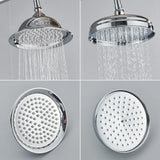 POIQIHY Rainfall Shower Head Antique Brass Gold – Round Fixed Showerhead | Wall Mounted | Spa-Like Water Flow