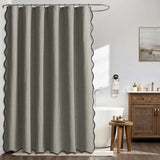 AquaScallop Luxury Shower Curtain – Waterproof Design with Elegant Scalloped Edge